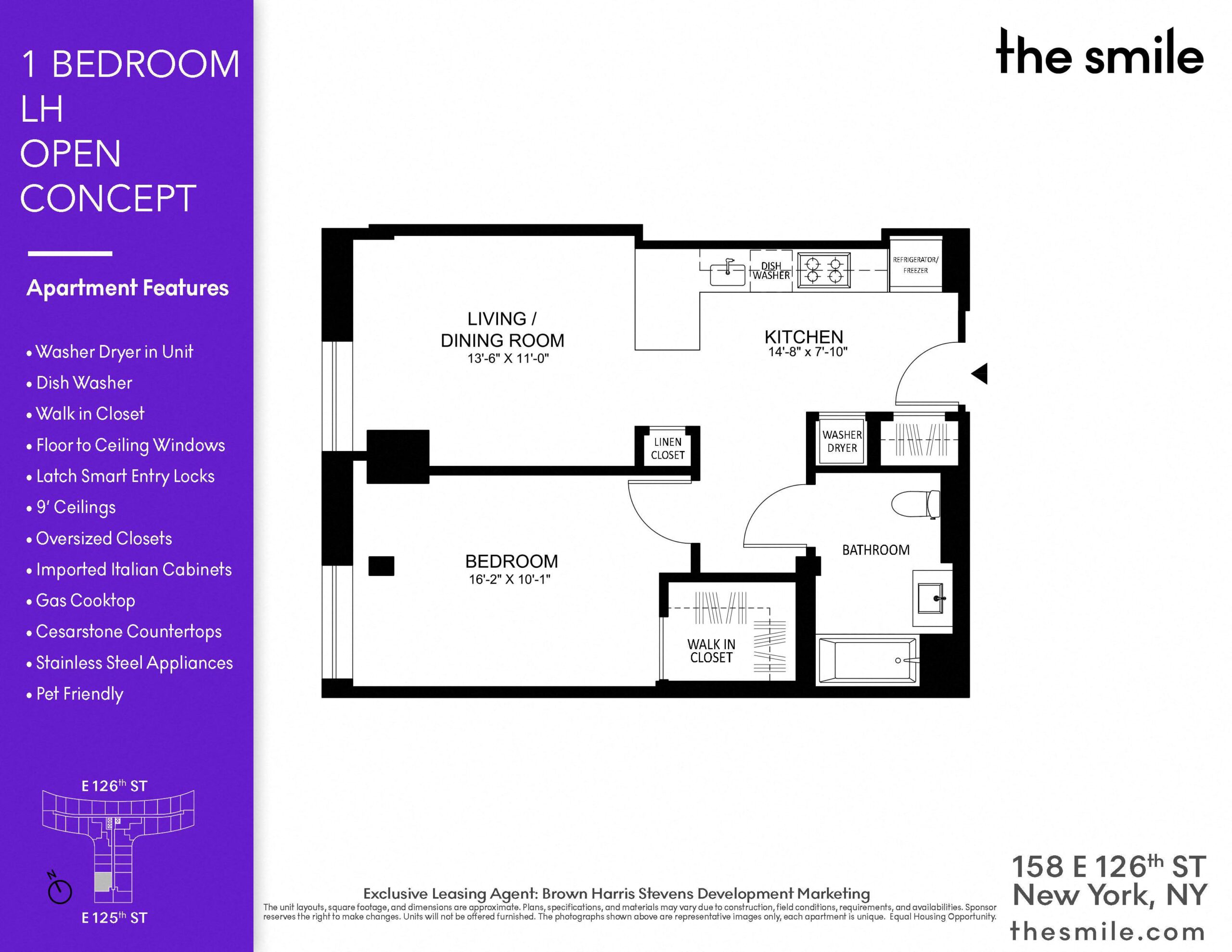 this floor plan is an illustration of a 1 bedroom lr open concept floor plan