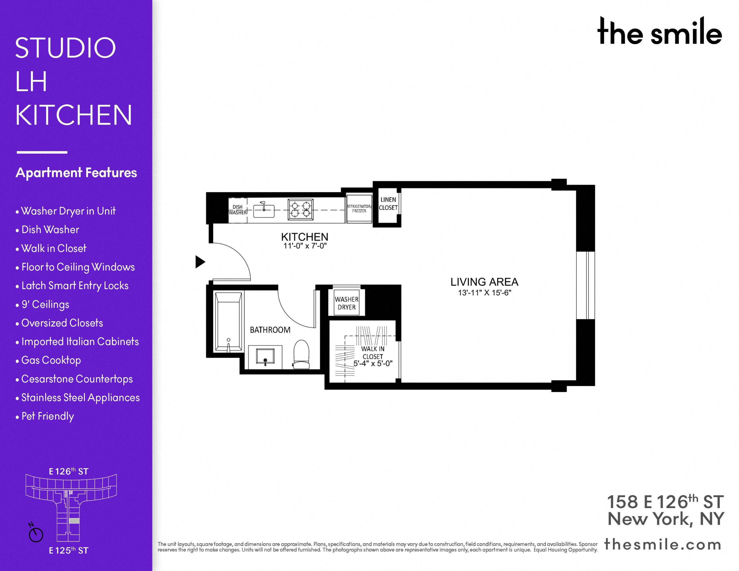 a floor plan of studio iii kitchen and living room